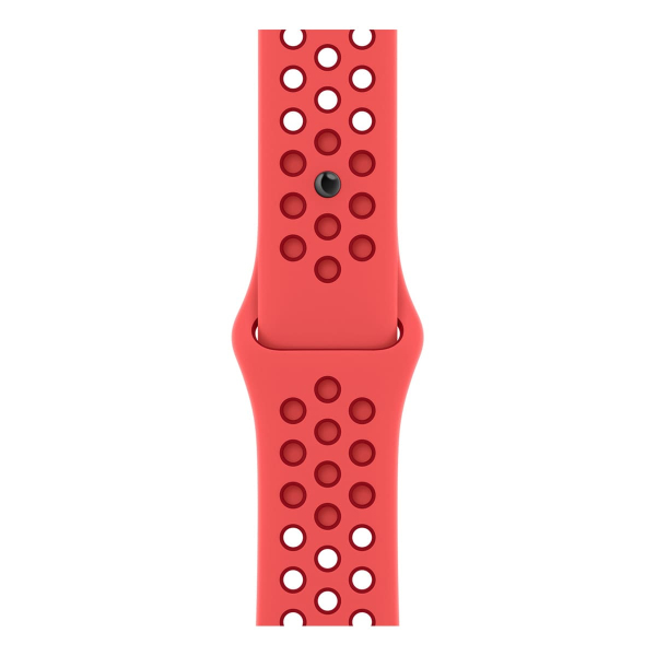 Apple Watch Nike Series 8, 41 мм корпус из алюминия цвета «Midnight», ремешок Nike Sport Band размера M/L цвета «Bright Crimson/Gym Red»