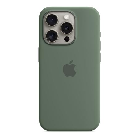 Чехол Silicone Case для Apple iPhone 15 Pro с MagSafe (original) Cypress, зеленый