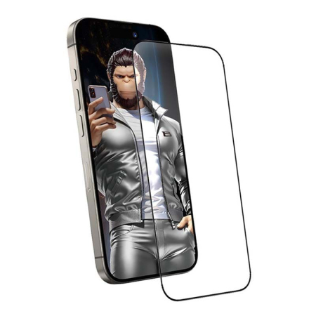 Защитное стекло для iPhone 16 Pro Max BlueO Narrow border Anti-Static Black (антистатик)