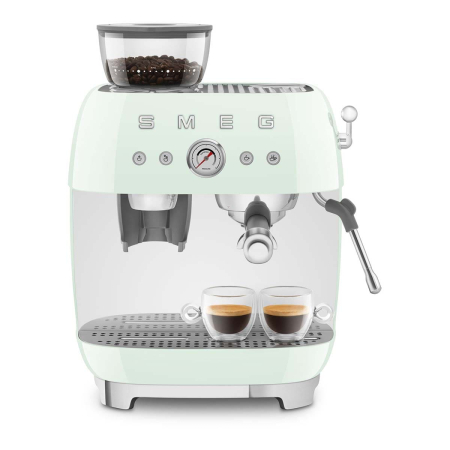 Кофемашина эспрессо со встроенной кофемолкой SMEG 50s style (EGF03PGEU) Пастельный зеленый