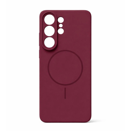 Чехол для Samsung Galaxy S26 Ultra с MagSafe Silicone Case Бордовый
