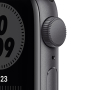Apple Watch Nike Series 6, 40 мм, корпус из алюминия цвета «серый космос», спортивный ремешок Nike цвета «антрацитовый/чёрный»