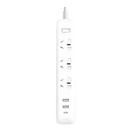 Сетевой фильтр удлинитель Xiaomi Mi Power Strip 3 гнезда + 2USB + USB Type-C 20W 2A1C (XMCXB05QMN) Белый