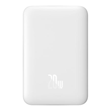 Внешний аккумулятор Baseus Magnetic Mini Wireless Fast Charge power bank с поддержкой беспроводной зарядки 10000mAh 20W (PPCX030002) Белый
