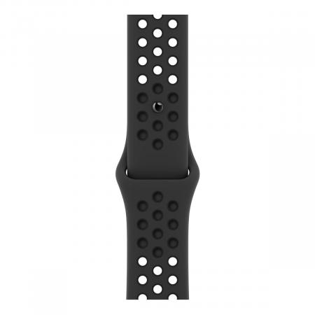 Apple Watch Nike Series 7, 45 мм корпус из алюминия цвета «тёмная ночь», спортивный ремешок Nike цвета «антрацитовый/чёрный»