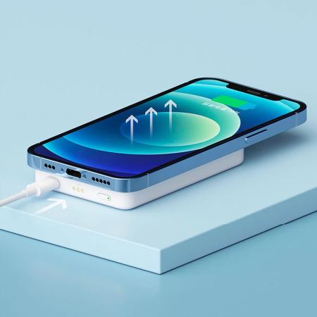 Магнитный беспроводной аккумулятор Xiaomi Magnetic Wireless Power Bank на подставке (P05ZM) Белый