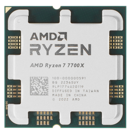 Процессор AMD Ryzen 7 7700X, 4.5 ГГц (Turbo 5,40 ГГц), AM5, BOX (100-100000591WOF)