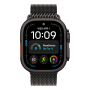 Apple Watch Ultra 4, 49 мм корпус из титана цвета «Black», ремешок Titanium Milanese Loop цвета «Black» размера S