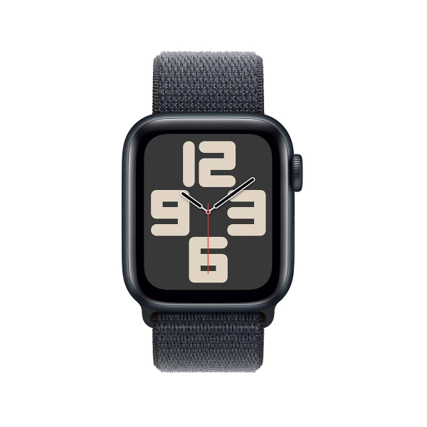 Apple Watch SE (2024), 40 мм корпус из алюминия цвета «Midnight», ремешок Sport Loop цвета «Ink»