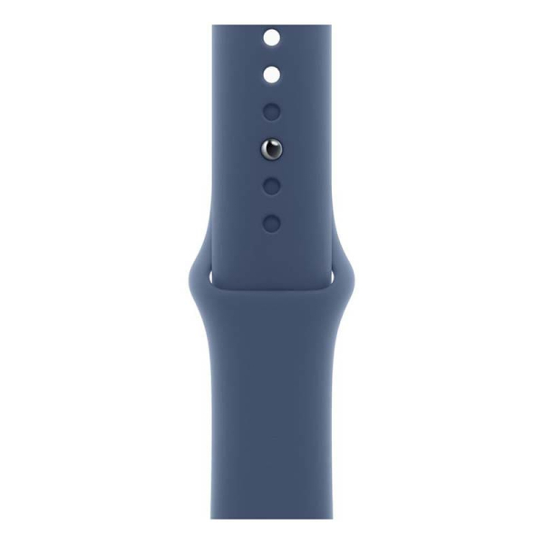 Apple Watch SE (2024), 40 мм корпус из алюминия цвета «Silver», ремешок Sport Band размера M/L цвета «Denim»