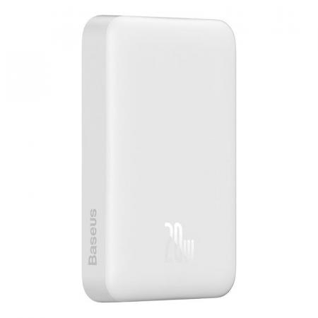Внешний аккумулятор Baseus Magnetic Wireless Charging power bank с поддержкой беспроводной зарядки 10000mAh 20W (PPCXM10) Белый