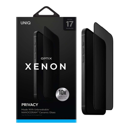 Защитное стекло нанокерамическое Uniq для iPhone 16 Pro +installer (IP6.9P(2025)-XENONPRI) Black, чёрный
