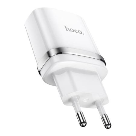 Зарядное устройство hoco. USB Indicator single port safety charger (N1), белый