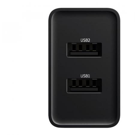 Зарядное устройство Baseus Speed Mini Dual USB Charger 10,5 Вт TC-012 (CCFS-R01), черный