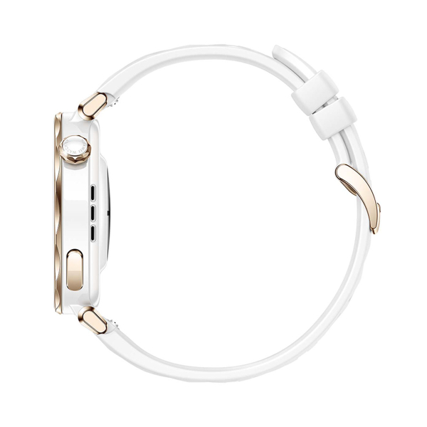 Умные часы HUAWEI Watch GT 5 Pro White, 42 мм, цвет корпуса белый/золотой, цвет ремешка белый