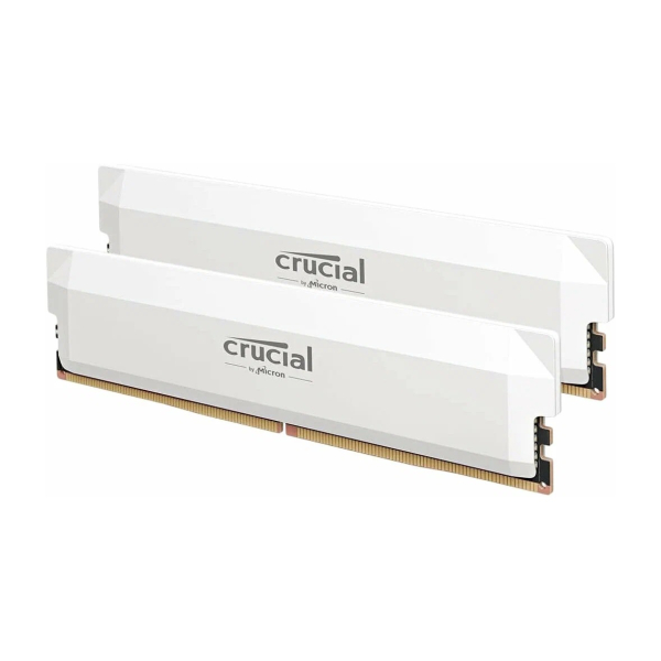 Оперативная память Crucial Pro Gaming by Micron CP2K32G64C40U5W DDR5 64GB 6400MHz CL40 UDIMM 2x32GB White