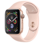 Apple Watch Series 4, 40 мм, корпус из алюминия золотого цвета, спортивный ремешок цвета «розовый песок»