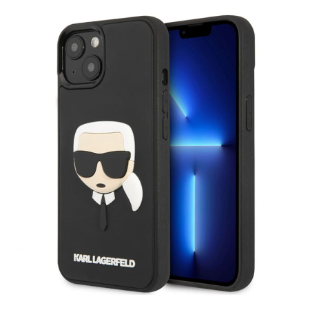 Чехол Karl Lagerfeld для iPhone 14 Plus 3D Rubber Karl's head Hard (KLHCP14MKH3DBK) Черный