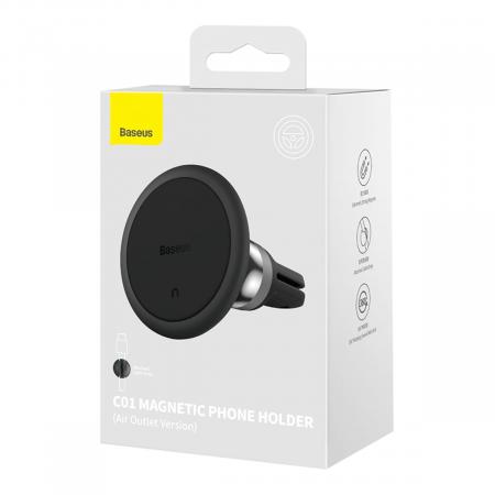 Магнитный держатель для телефона Baseus C01 (гравитационный) Air Outlet Version (BS-CM027 SUCC000101) Черный