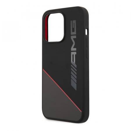 Чехол AMG для iPhone 14 Pro c MagSafe CG Mobile Liquid silicone Two tones Red line Hard (AMHMP14LRGDBK) Черный