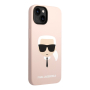 Чехол Karl Lagerfeld для iPhone 14 с MagSafe Liquid silicone Karl's head Hard (KLHMP14SSLKHLP) Розовый