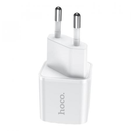 Зарядное устройство hoco. Starter USB Type-C 20 Вт (N10), белый