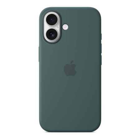 Чехол Silicone Case для Apple iPhone 16 Dark Green, темно-зеленый