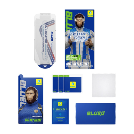 Защитное стекло для iPhone 17 Pro/17/16 Pro BlueO Anti-reflective +installerPro (BM5841) Black, чёрный