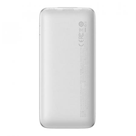 Внешний аккумулятор Baseus Bipow Pro Digital Display Fast Charge 10000mAh 22.5W с кабелем USB - Type-C, 3A, 0,3 м PPBD2-1022 (PPBD040002) Серебристый