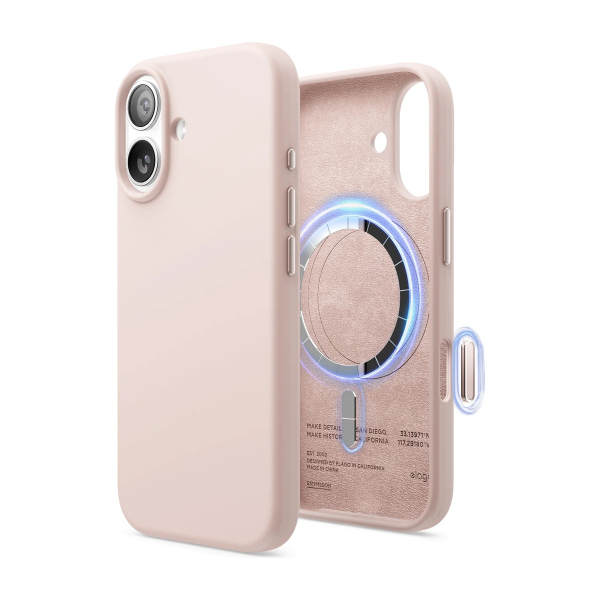 Чехол для Apple iPhone 17 с MagSafe Elago Magnetic Silicone (ES17MSSC61-LPK) Light Pink, светло-розовый